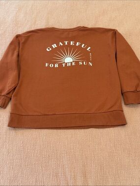 Roxy Morning Hike A small wm’s baked clay tone Crewneck sun print Sweatshirt